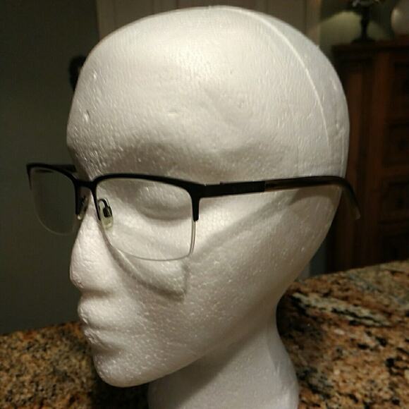 Dragon Eyeglasses Frames DR014 073 Brown Grey Rectangular Half Rim 55-17-145 - Picture 3 of 11